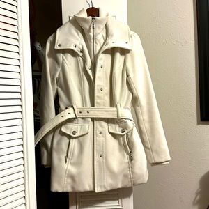 Cream colored guess coat
